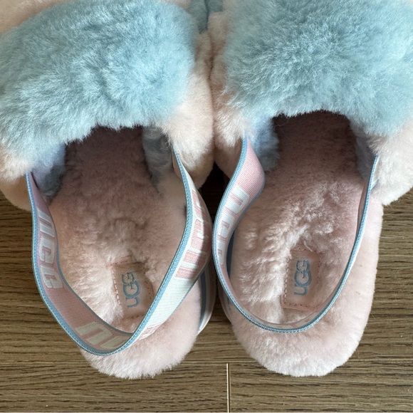 Ugg Disco Checkered platform slides Pink/Blue/White - Picture 10 of 16